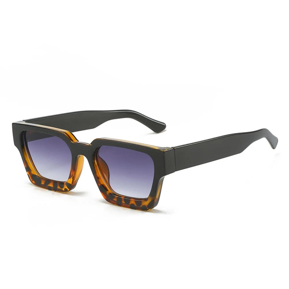 Lunette de soleil grosse monture Léopard Gradient Noir