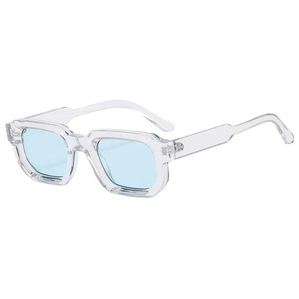 Grosse lunette de soleil carré Verre Bleu Clair
