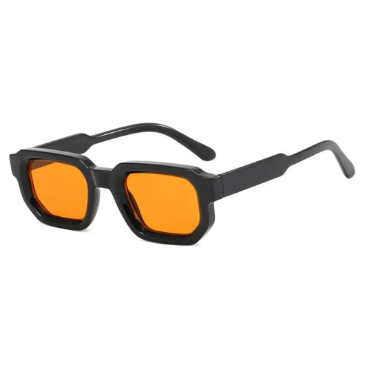 Grosse lunette de soleil carré Verre Orange