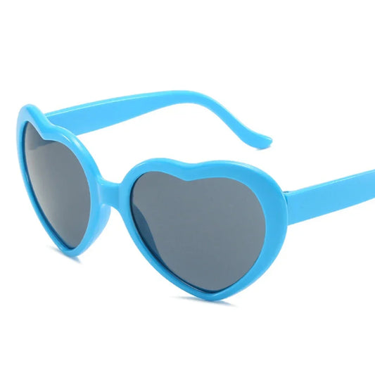 Lunette de soleil coeur enfant Bleu