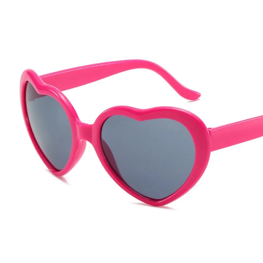 Lunette de soleil coeur enfant Fushia