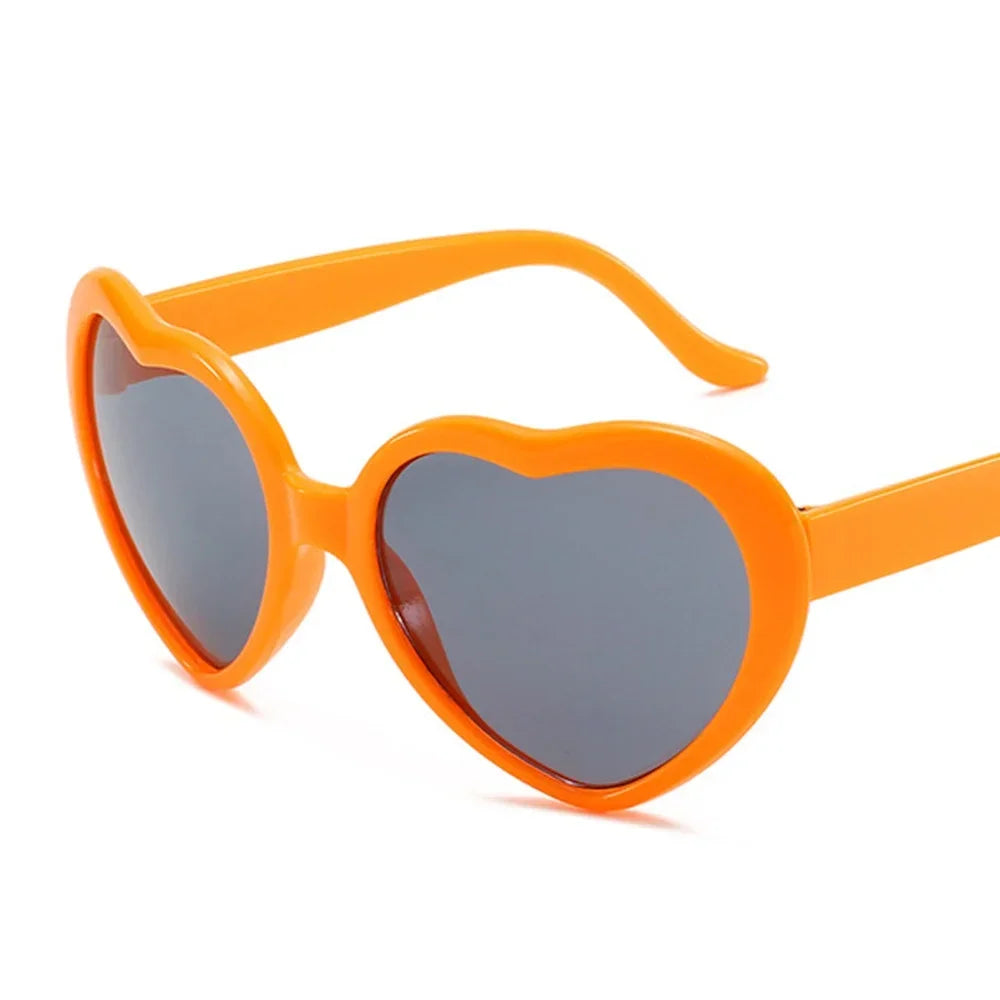 Lunette de soleil coeur enfant Orange