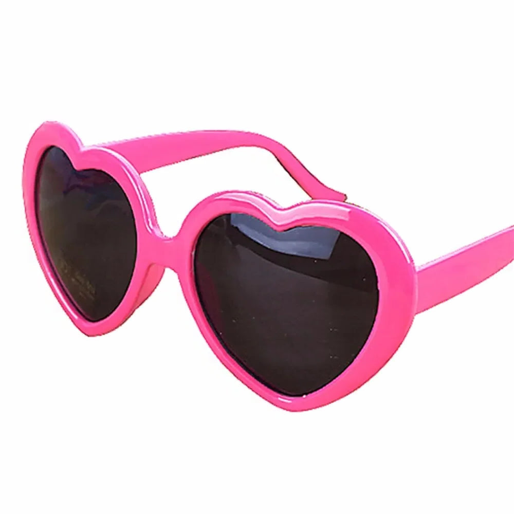 Lunette de soleil coeur enfant Rose