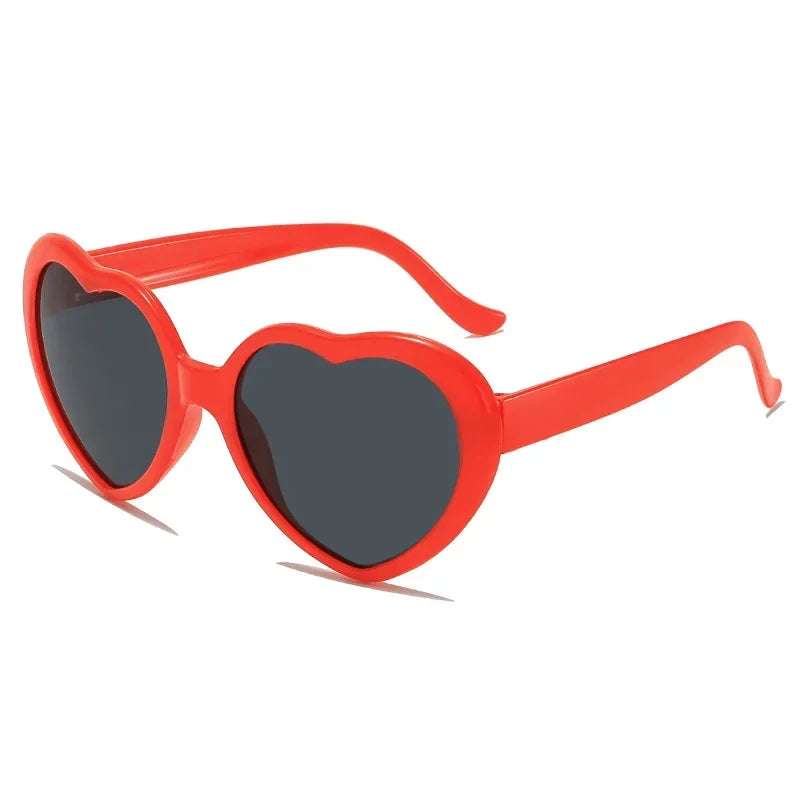 Lunette de soleil coeur enfant Rouge