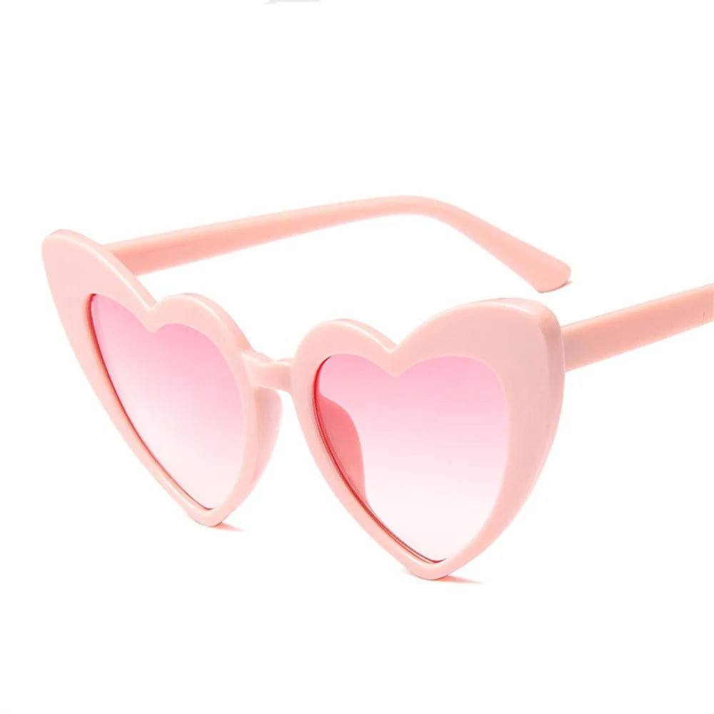 Lunette de soleil en forme de coeur Gradient Rose