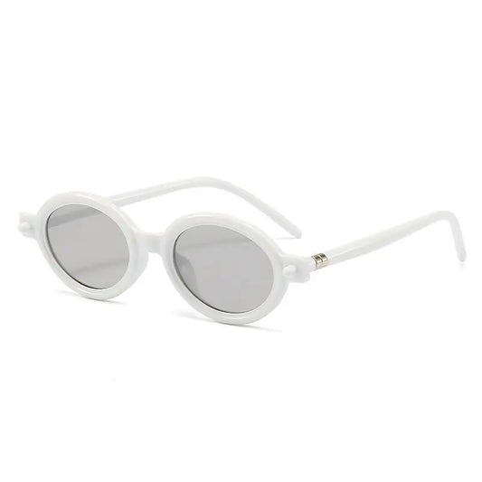 Lunette de soleil forme ronde Blanche