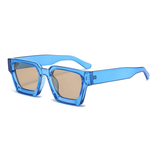 Lunette de soleil grosse monture Bleue