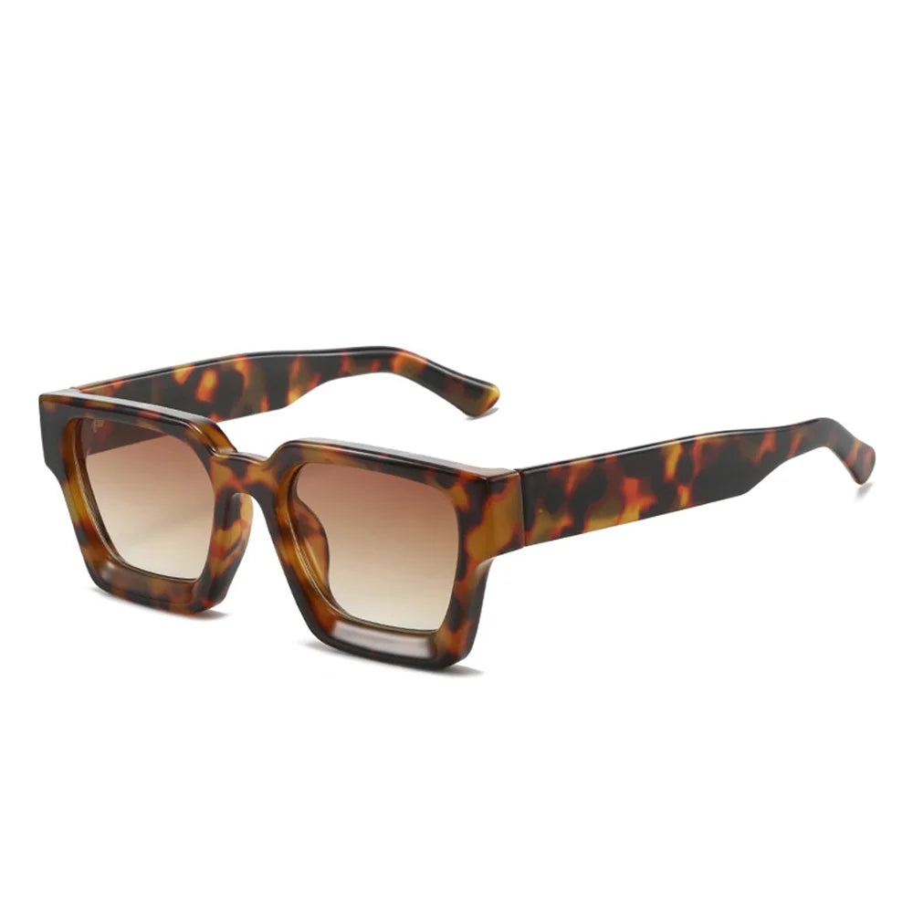 Lunette de soleil grosse monture Léopard Verre Clair