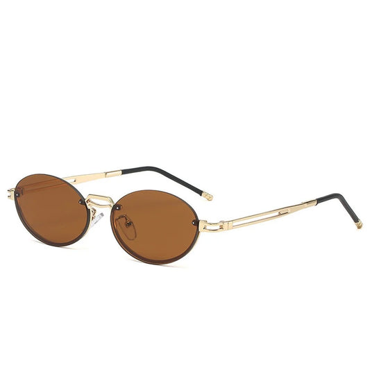 Lunette de soleil sans monture luxe Verre Marron