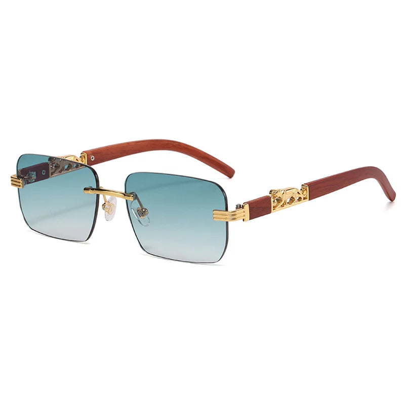 Lunettes de soleil bois polarisées Verre Bleu Foncé