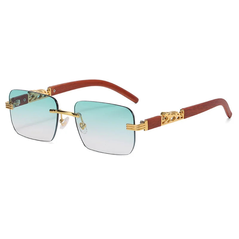 Lunettes de soleil bois polarisées Verre Vert