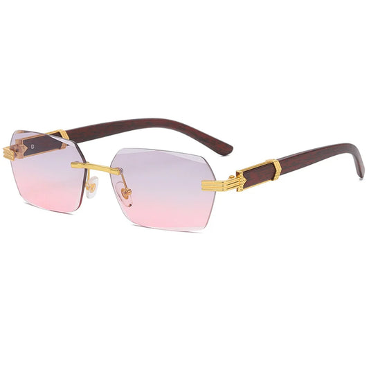 Lunettes de soleil monture en bois Verre Sunset