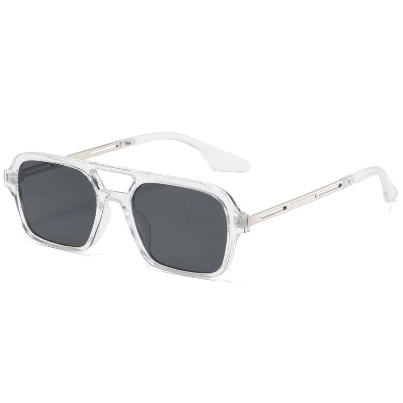 Lunettes de soleil rectangulaire luxe transparente